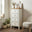 Belle 4 Drawer Tall Solid Oak and Cream Small Chest of Drawers