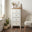 Belle 4 Drawer Tall Solid Oak and Cream Small Chest of Drawers