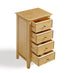 Belle 4 Drawer Tall Solid Oak Slim Chest of Drawers