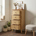 Belle 4 Drawer Tall Solid Oak Slim Chest of Drawers