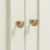 Belle Solid Oak Wood & Cream 2 Door 1 Drawer Sideboard