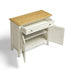 Belle Solid Oak Wood & Cream 2 Door 1 Drawer Sideboard