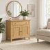 Belle Solid Oak Wood 2 Door 1 Drawer Sideboard