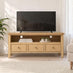 Belle Solid Oak Wood 3 Drawer Large TV Stand