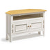 Belle Solid Oak Wood and Cream Corner TV Stand