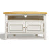 Belle Solid Oak Wood and Cream Corner TV Stand