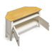 Belle Solid Oak Wood and Cream Corner TV Stand
