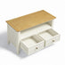 Belle Solid Oak Wood & Cream 2 Drawer TV Stand
