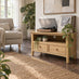 Belle Solid Oak Wood 2 Drawer TV Stand