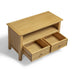 Belle Solid Oak Wood 2 Drawer TV Stand