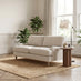 Bernie Beige Chenille Fabric 2 Seater Sofa