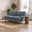 Bernie Blue Chenille Fabric 2 Seater Sofa