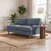 Bernie Blue Chenille Fabric 2 Seater Sofa