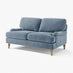 Bernie Blue Chenille Fabric 2 Seater Sofa