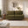 Bernie Green Chenille Fabric 2 Seater Sofa