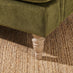 Bernie Green Chenille Fabric 2 Seater Sofa