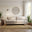 Bernie Beige Chenille Fabric 3 Seater Sofa