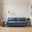 Bernie Blue Chenille Fabric 3 Seater Sofa