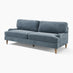 Bernie Blue Chenille Fabric 3 Seater Sofa