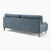Bernie Blue Chenille Fabric 3 Seater Sofa