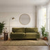 Bernie Green Chenille Fabric 3 Seater Sofa