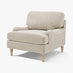 Bernie Beige Chenille Fabric Armchair