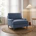 Bernie Blue Chenille Fabric Armchair