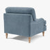 Bernie Blue Chenille Fabric Armchair