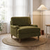 Bernie Green Chenille Fabric Armchair