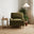 Bernie Green Chenille Fabric Armchair
