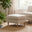 Bernie Beige Chenille Fabric Footstool