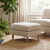 Bernie Beige Chenille Fabric Footstool