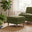 Bernie Green Chenille Fabric Footstool