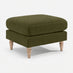 Bernie Green Chenille Fabric Footstool