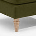 Bernie Green Chenille Fabric Footstool