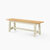 Blakeney Oak and Cream Solid Wood Dining Bench