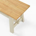 Blakeney Oak and Cream Solid Wood Dining Bench