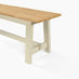 Blakeney Oak and Cream Solid Wood Dining Bench