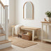 Blakeney Oak and Cream Solid Wood Dining Bench