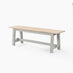 Blakeney Whitewashed and Light Grey Solid Wood Dining Bench