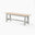 Blakeney Whitewashed and Light Grey Solid Wood Dining Bench