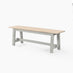 Blakeney Whitewashed and Light Grey Solid Wood Dining Bench
