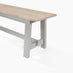 Blakeney Whitewashed and Light Grey Solid Wood Dining Bench
