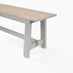Blakeney Whitewashed and Light Grey Solid Wood Dining Bench