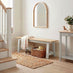 Blakeney Whitewashed and Light Grey Solid Wood Dining Bench