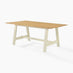 Blakeney Rectangular Oak & Cream Wood 6 Seater Dining Table