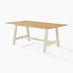 Blakeney Rectangular Oak & Cream Wood 6 Seater Dining Table