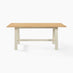 Blakeney Rectangular Oak & Cream Wood 6 Seater Dining Table