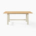 Blakeney Rectangular Oak & Cream Wood 6 Seater Dining Table