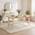 Blakeney Rectangular Oak & Cream Wood 6 Seater Dining Table